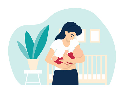 Breastfeeding art baby breastfeeding design illustration love mother motherhood mothersday vector