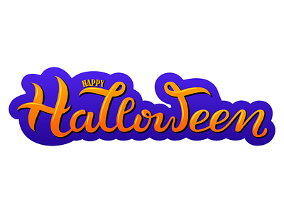 Happy Halloween art design halloween hand drawn happy illustration lettering vector