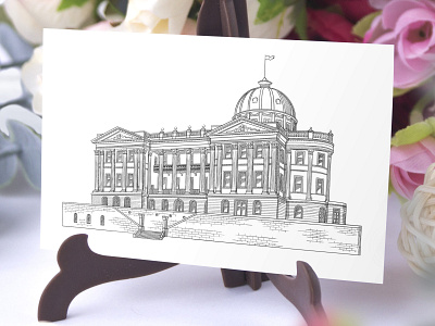 Customs House Brisbane Venue Illustration architecture art building design drawing hand drawn illustration sketch vector venue wedding