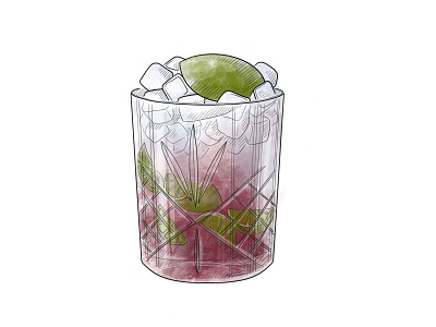 Cocktail Illustration art cocktail design drawing drink hand drawn illustration sketch