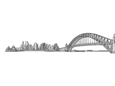 Harbor Bridge Illustration