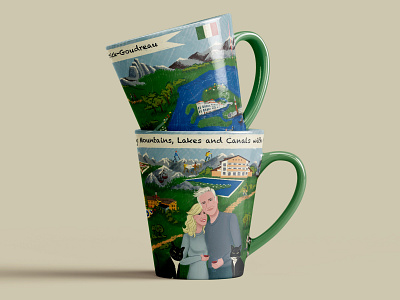 Custom illustration for coffee or tea mug