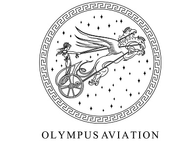 Logo for local aviation company art branding circle design drawing goddess greece illustration line logo vector