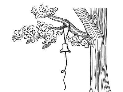 Tree illustration art bell design drawing hand drawn illustration line oak sketch tree vector
