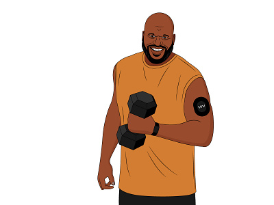 Shaq's vector portrait