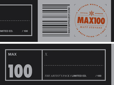 MAX100 / Final slipcase labels