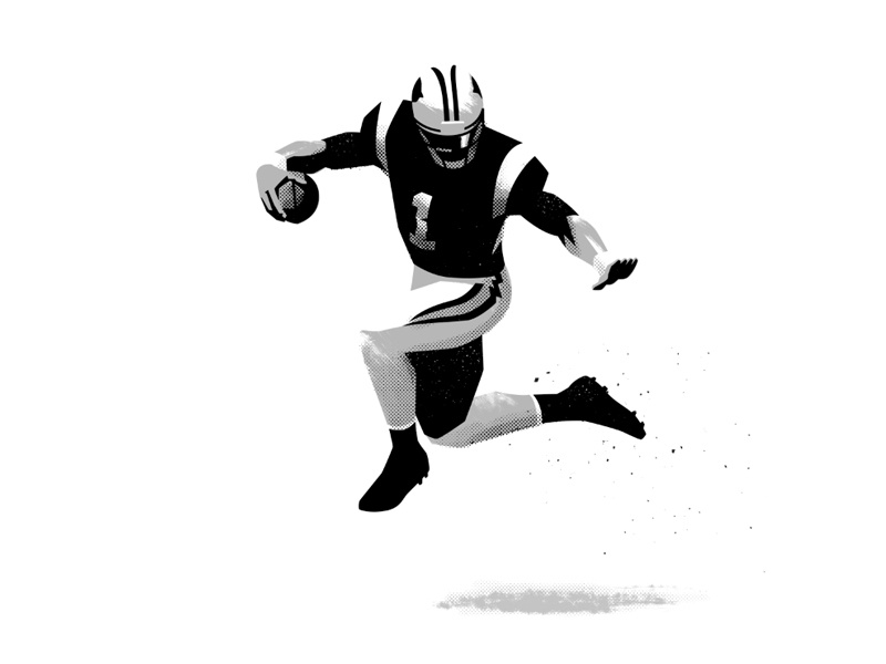CAM illustration sports cam newton football nfl panthers