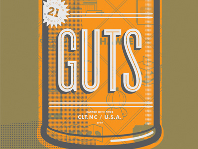 GUTS Poster illustration poster screenprint serigraph