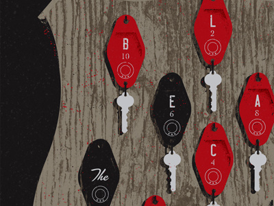 The Keys illustration key music poster screenprint serigraph
