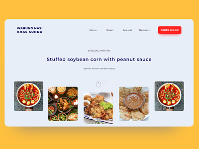Restaurant web design, minimal restaurant branding ui design website design
