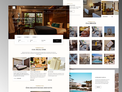 Hotel Website (Landing page) design uides ux