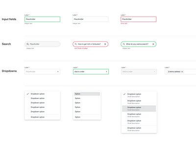 🎨 ✅🔍 Design system: Input fields