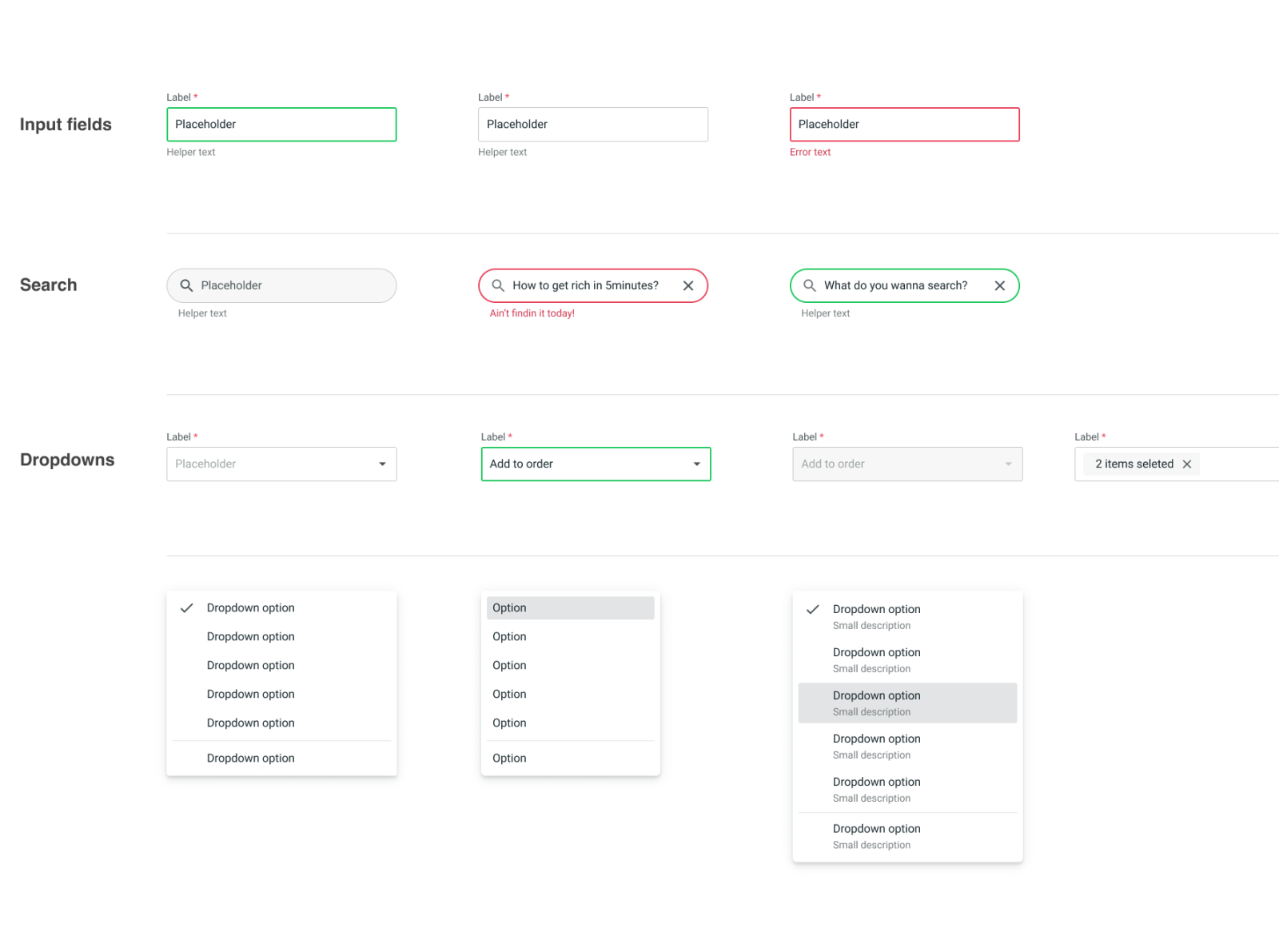 🎨 🔍 Design system: Input fields by 👩🏻🎨 Una Bassil on Dribbble