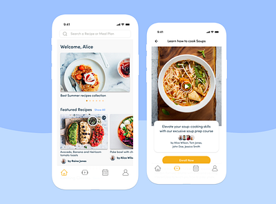 RecipeApp 🥑 🍓 🥥 clean ui design cooking cooking app ios ios app ios app design mobile app mobile design mobile ui recipe recipe app recipe card recipes recipes app ui ui ux