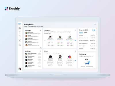 Dashly - a dashboard for university students ✨👩🏻‍🎓
