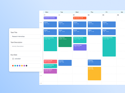 📅 Scheduling app - Formation Learning calendar calendar app calendar ui clean ui edtech education schedule schedule app scheduler scheduling ui ui ux web web app