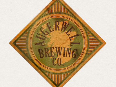 Augurwell SCO beer beermat branding brewery design illustration scotland texture type typography