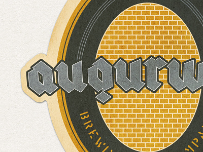 Augurwell Brew Co beer beer label branding brewery design illustration texture type typography