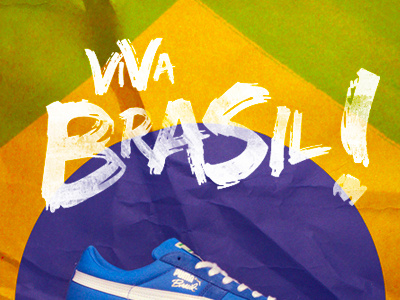 Viva Brasil brasil brazil email flag puma schuh shoes texture type typo typography