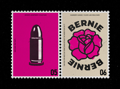 Drive 05/06 bullet design film illustration movie postage rose stamp texture type typography