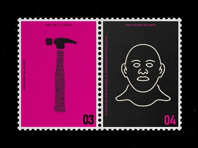 Drive 03/04 branding design hammer illustration mask stamp texture type typography