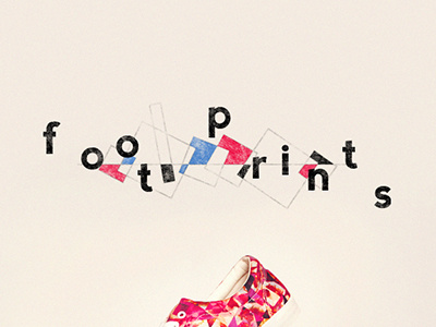 Footprints bucketfeet foot footprint geometry print schuh shapes shoes type typography