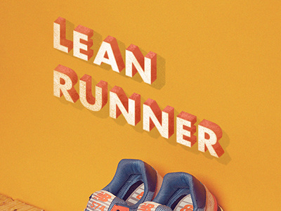 Lean Runner advert email navy new balance orange schuh shoes sneakers tan trainers