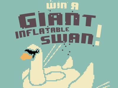 Swan 8bit competition giant pixel schuh swan win