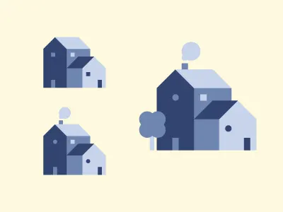 Scandi-home home house icon illustration logo scandinavian