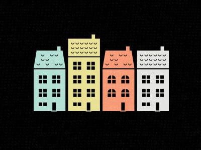 Scandi-homes home house icon illustration logo scandinavian street