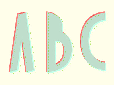 4 Layer Typeface abc comic font simple typeface wip