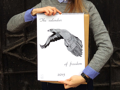 The calendar of freedom 2015 birds freedom illustrations
