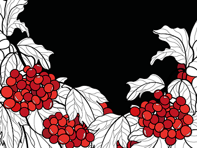 Guelder rose for a poster