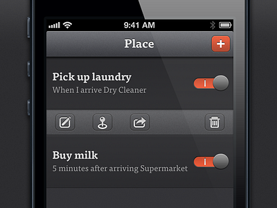 Reminder+ Detail app icon icon design ios toolbar ui design
