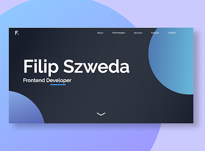 Portfolio - Filip Szweda design figma minimal modern portfolio ui ux web webdesign website