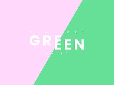 Green Festival - Fictional Music Festival Logo branding colors design figma graphic design logo minimal ui ux warmup web web design