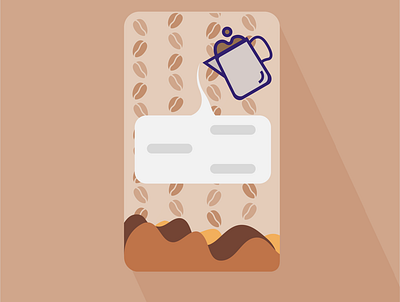 Coffee app app design illustration inkscape minimal ui vector