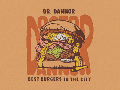 Doctor Dannor 🍔🙏 burger food illustration graphic design graphic designer illustration illustrators instagram logo logotipo vintage logo