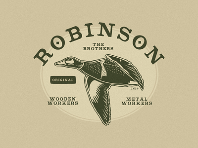 Robinson The Brothers duck graphic designer illustration instagram logo metal work retro vintage style wooden work