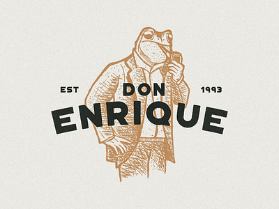 Don Enrique frog graphic design graphic designer illustration instagram logo pipe retro smoke style suit vintage