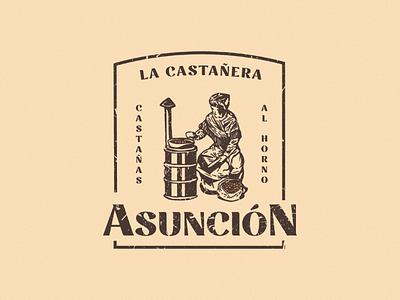 La castañera Asunción chestnut christmas graphic design illustration logo photoshop vintage