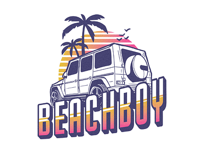 BEACHBOY 80s graphic design handmade logo illustration illustrator logo photoshop retro vintage