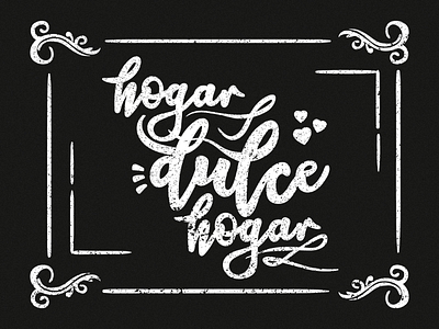 Hogar dulce hogar. graphic design handmade hogar home instagram lettering letters logo vintage