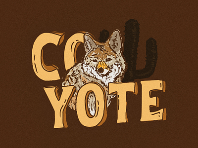 COYOTE Logo animal coyote dribbble graphic design graphic designer handmade logo instagram retro style vintage illustration