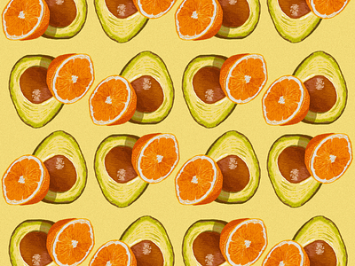 Orange & avocado pattern