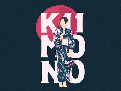 "K11MONO" Logo Concept flat illustration graphic design graphic designer illustrator instagram kimono logo logo maker vintage logo