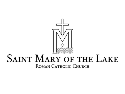 Saint Mary of the Lake Logo branding branding and identity catholic church flat icon logo logo design typogaphy