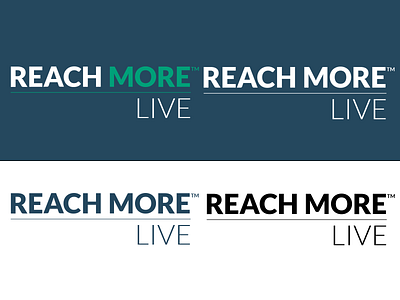 Reach More Live Logo Set branding design design flat minimal minimalist logo typography