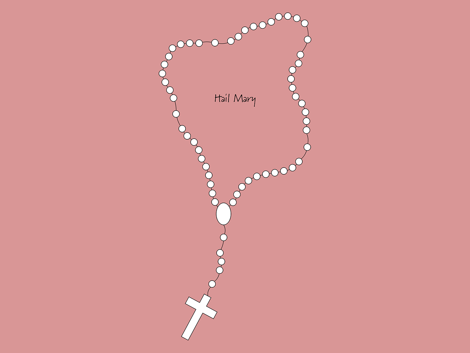 Pink Catholic Rosary Poster Design by TJ Birnbaum on Dribbble