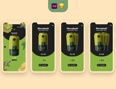 Marrakeshi Iced Tea Drinks Shop Ui Ux pack (xd / Sketch) app brand design figma figmadesign packagedesign ui uidesign uiux ux ux design uxdesign xd xd design xddailychallenge